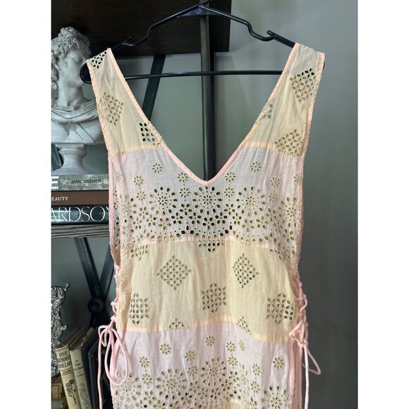 PQ Swim Joy Eyelet Lace Cotton Tunic Beach Cover Up Namaste Womens Size XS/S - Picture 8 of 13